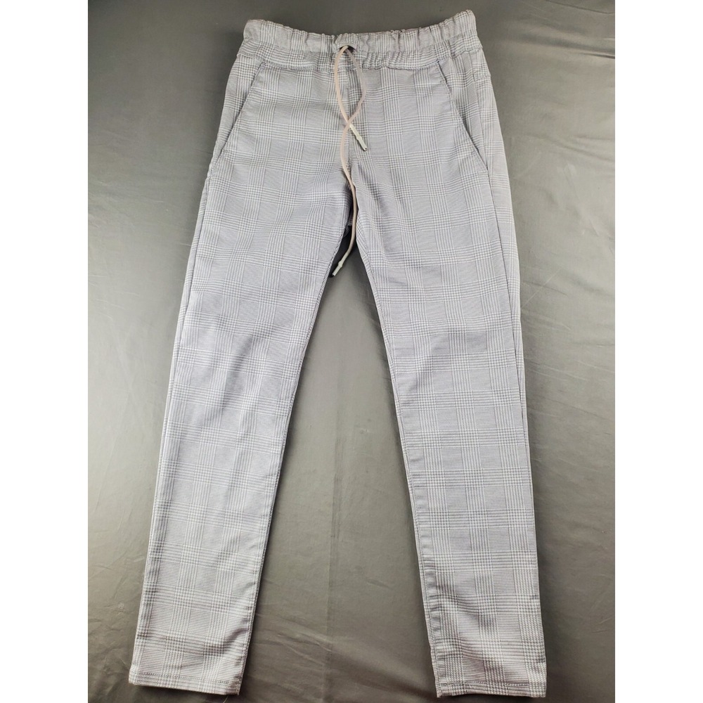 Bevy Flog Pants Womens 25 Gray Houndstooth Jogger Adult Cotton Blend